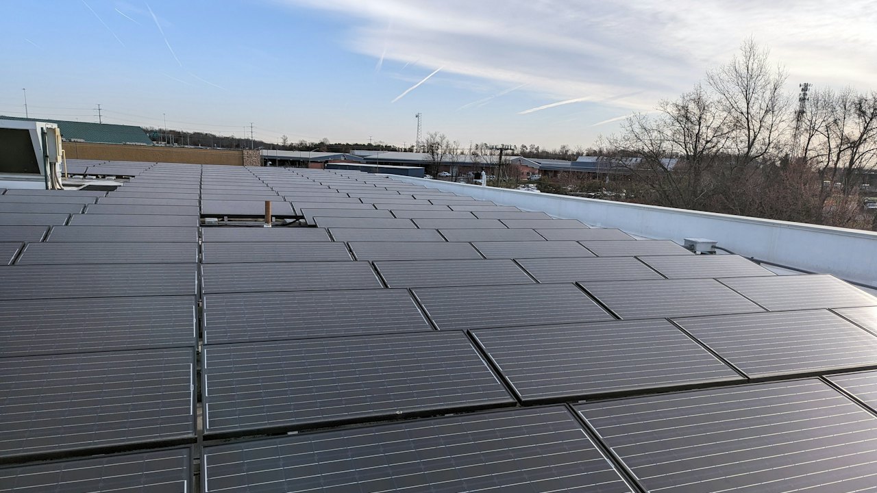 Solar panels on a roof